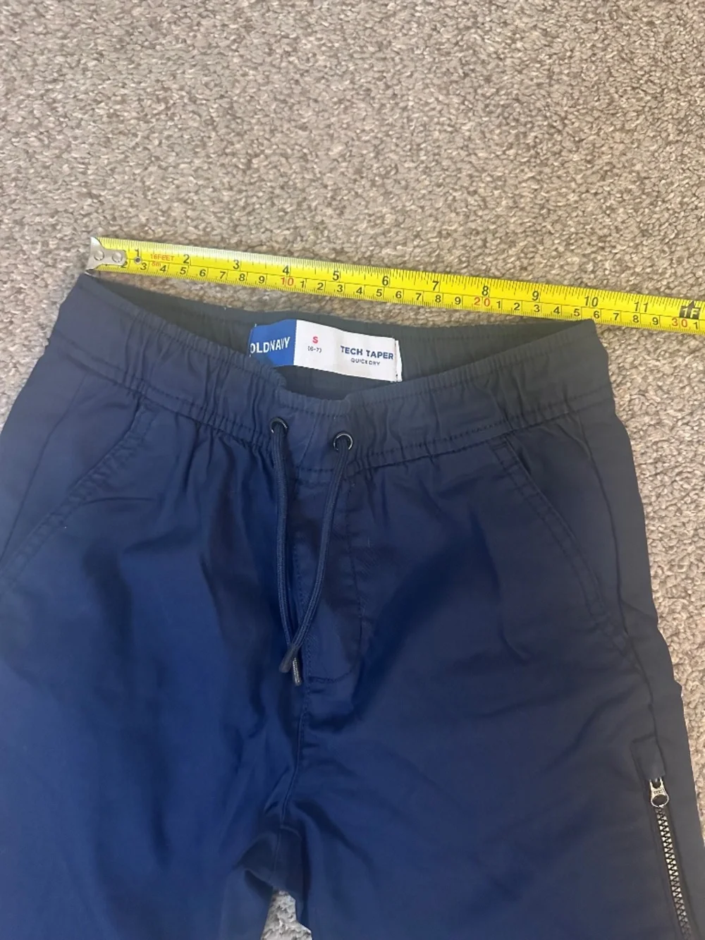 Old Navy Boys Size Small (6-7) Navy Blue Tech Taper Quick Dry Pants